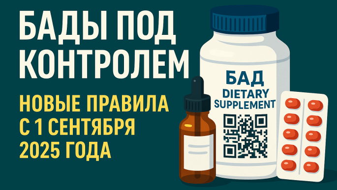 💊 БАДы под контролем: новые правила с 1 сентября 2025 года