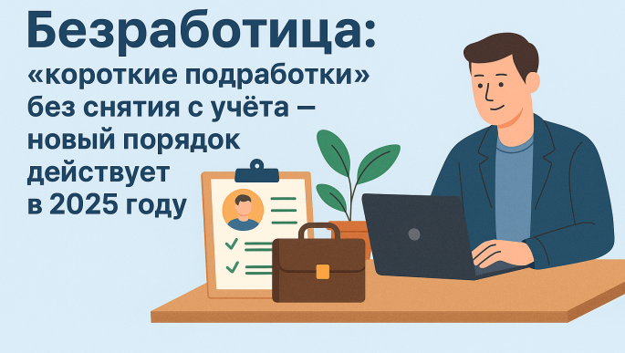 💼 Безработица: «короткие подработки» без снятия с учёта — новый порядок действует в 2025 году