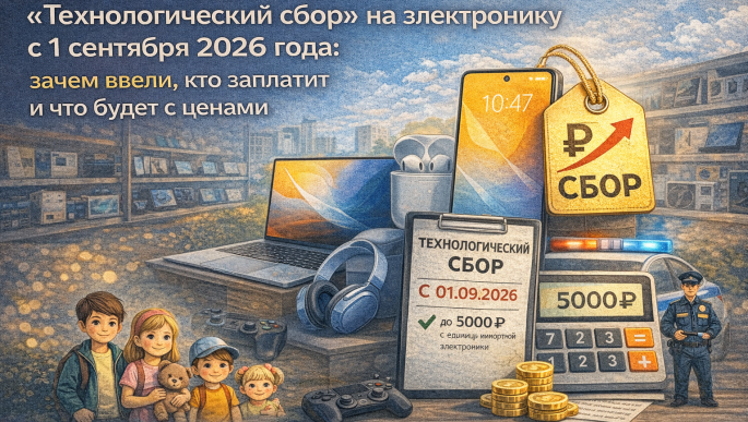 «Технологический сбор» на электронику с 1 сентября 2026 года: зачем ввели, кто заплатит и что будет с ценами