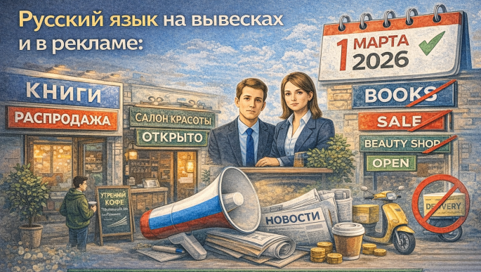 Русский язык на вывесках и в рекламе: что изменится с 1 марта 2026 года и что это значит для потребителей и бизнеса