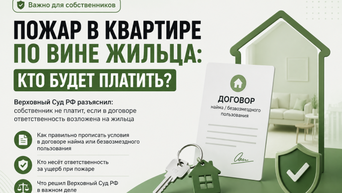 Пожар устроил жилец. Кто заплатит за ущерб — он или собственник квартиры?