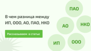 Различия и особенности правовых форм ИП, ООО, АО, ПАО, НКО