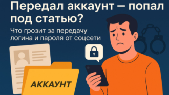 Передали аккаунт — попали под статью? Что грозит за передачу логина и пароля от соцсети