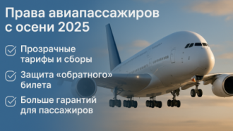 ✈️ Права авиапассажиров с осени 2025: новые правила тарифов, сборов и «обратного» билета