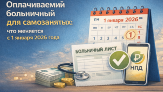 Оплачиваемый больничный для самозанятых: что меняется с 1 января 2026 года