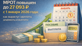 МРОТ повышен до 27 093 ₽ с 1 января 2026 года: как вырастут зарплаты, алименты и выплаты