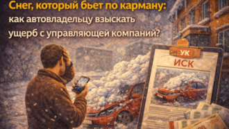 Снег, который бьет по карману: как автовладельцу взыскать ущерб с управляющей компании?